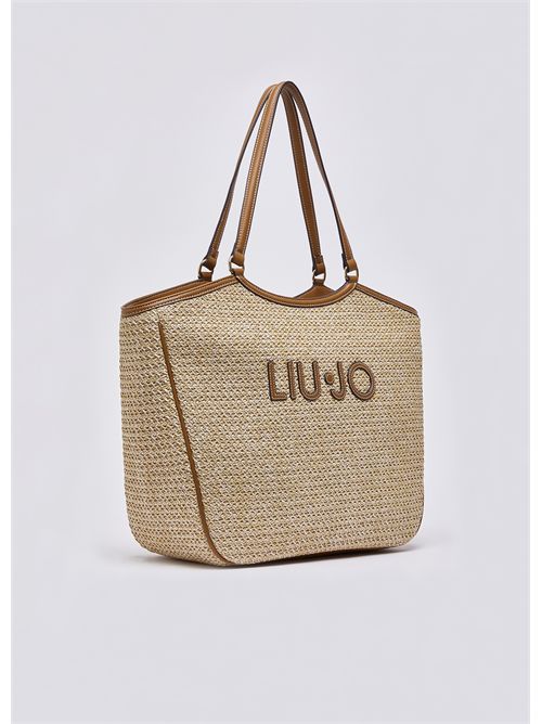 Borsa tote grande in rafia LIU JO | AA6208T383A/00005